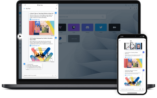 
    Connect your devices with Opera and share files easily
