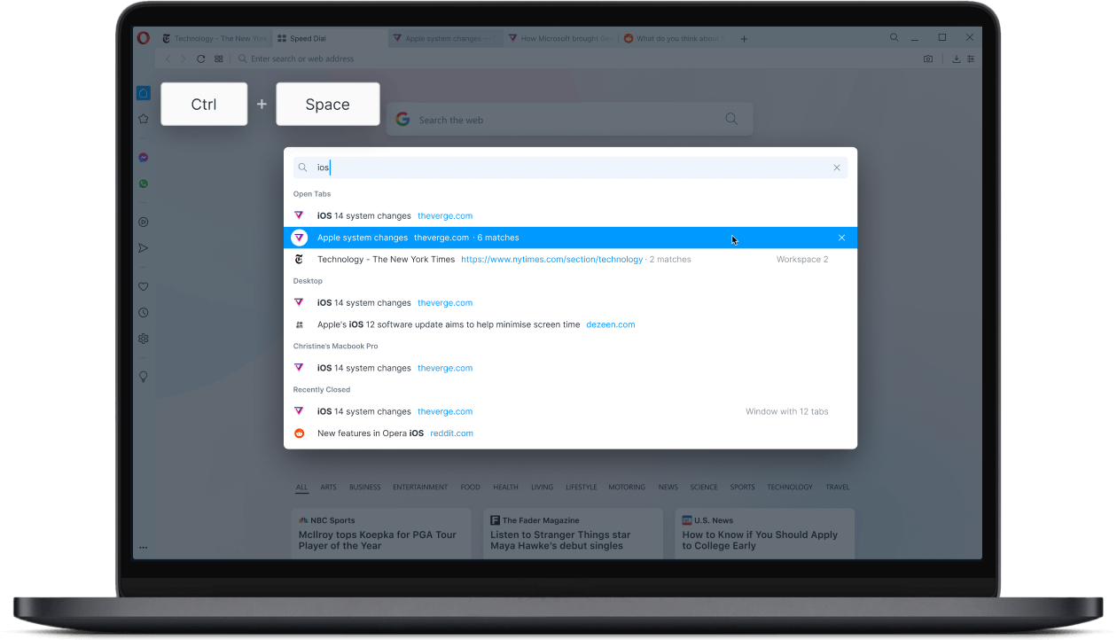 Einfache Suche in Tabs